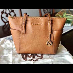 MK Jet Set Brown tote